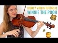 Winnie The Pooh Violin Tutorial Beginner Lesson Disney Songs