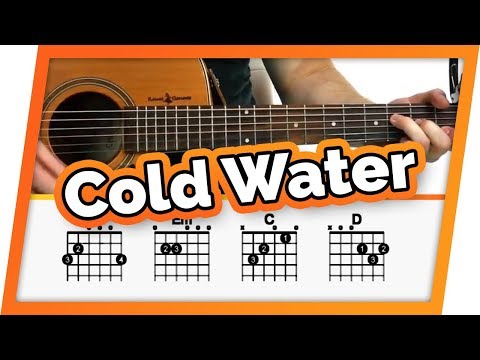 Cold Water Guitar Tutorial (Major Lazer Ft. Justin Bieber) Easy Chords Guitar Lesson