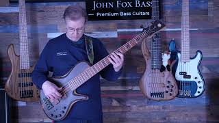 Video thumbnail for Adamovic Halo 5-string bass from NAMM 2023 by John Fox Bass
