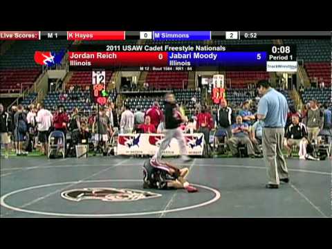 Cadet Freestyle 84 RR1 - Jabari Moody (IL) vs. Jordan Reich (IL)