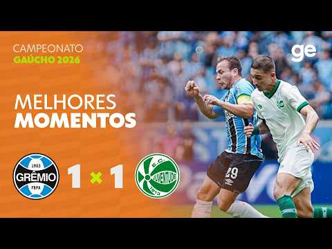 Gols e lances de Grêmio x Juventude-RS