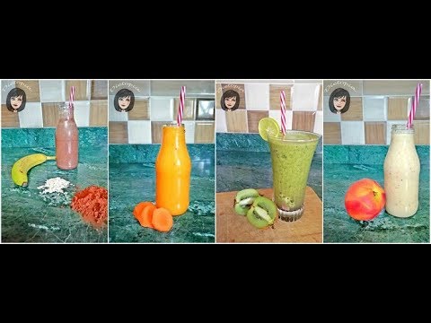 Healthy Juice Mash Up - 4 أنواع مختلفه من العصائر الصحيه Video