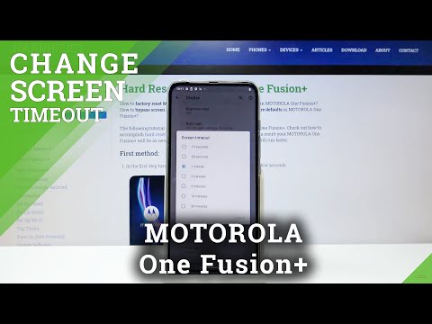 How to Set Screen Timeout on MOTOROLA One Fusion+ – Find Sleep Options