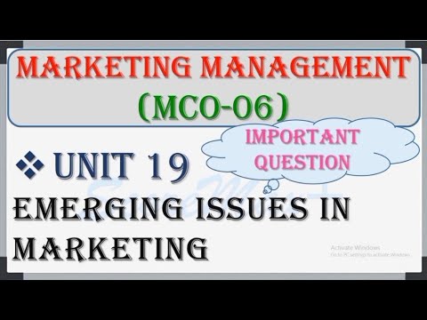 MCO-6 II Unit-19 II Emerging Issues in Marketing II @Score_Max