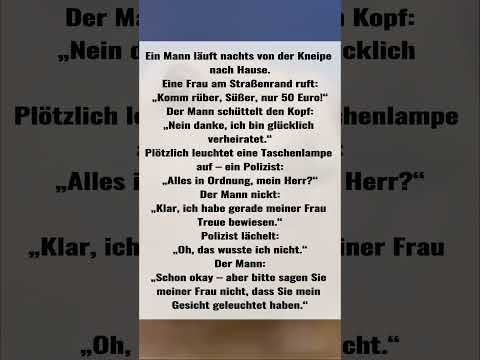 #anekdote #jokes   Die Polizei hat ihn erwischt... aber seine Ausrede war GENIAL! 👮‍♂️😂