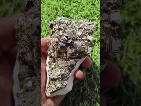 Peru Pyrite Stone Raw Crystal Cluster Rough Geode