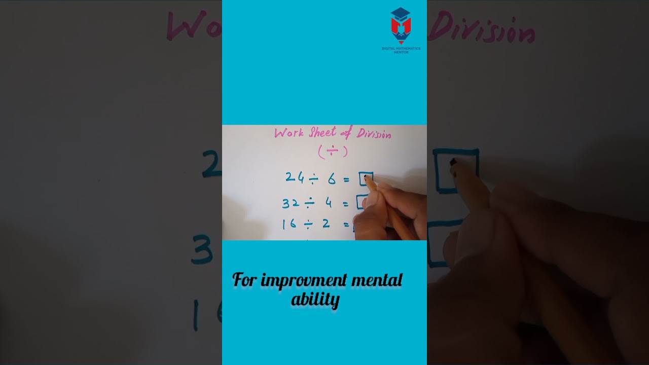 work sheet of division(÷)😇😇||puzzle|| Improve mental ability