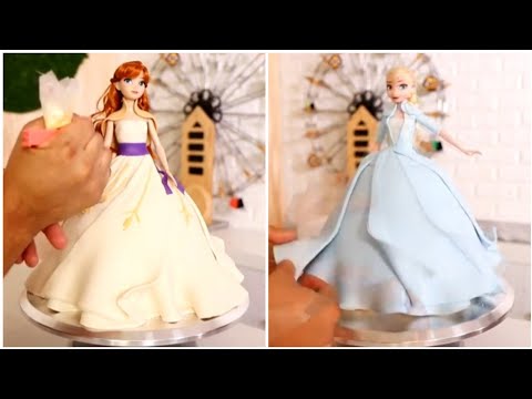 FROZEN 2 Princess Doll Cake - Amazing Elsa and Anna Cake Ideas.