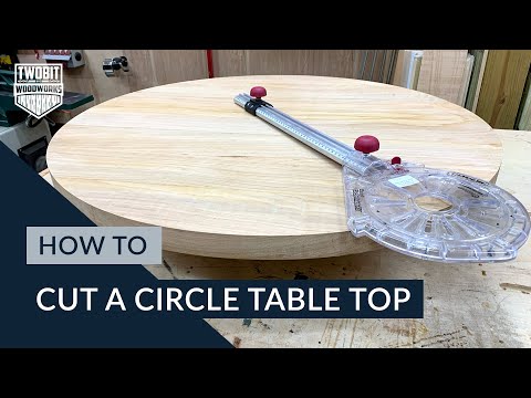 How to Cut a Circle Table Top | DIY Small Shop Woodworking