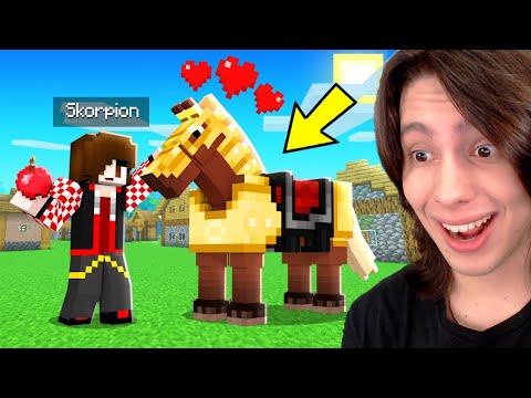 DOMEI MEU PRIMEIRO CAVALO NO MINECRAFT!! (Minecraft Survival #3)
