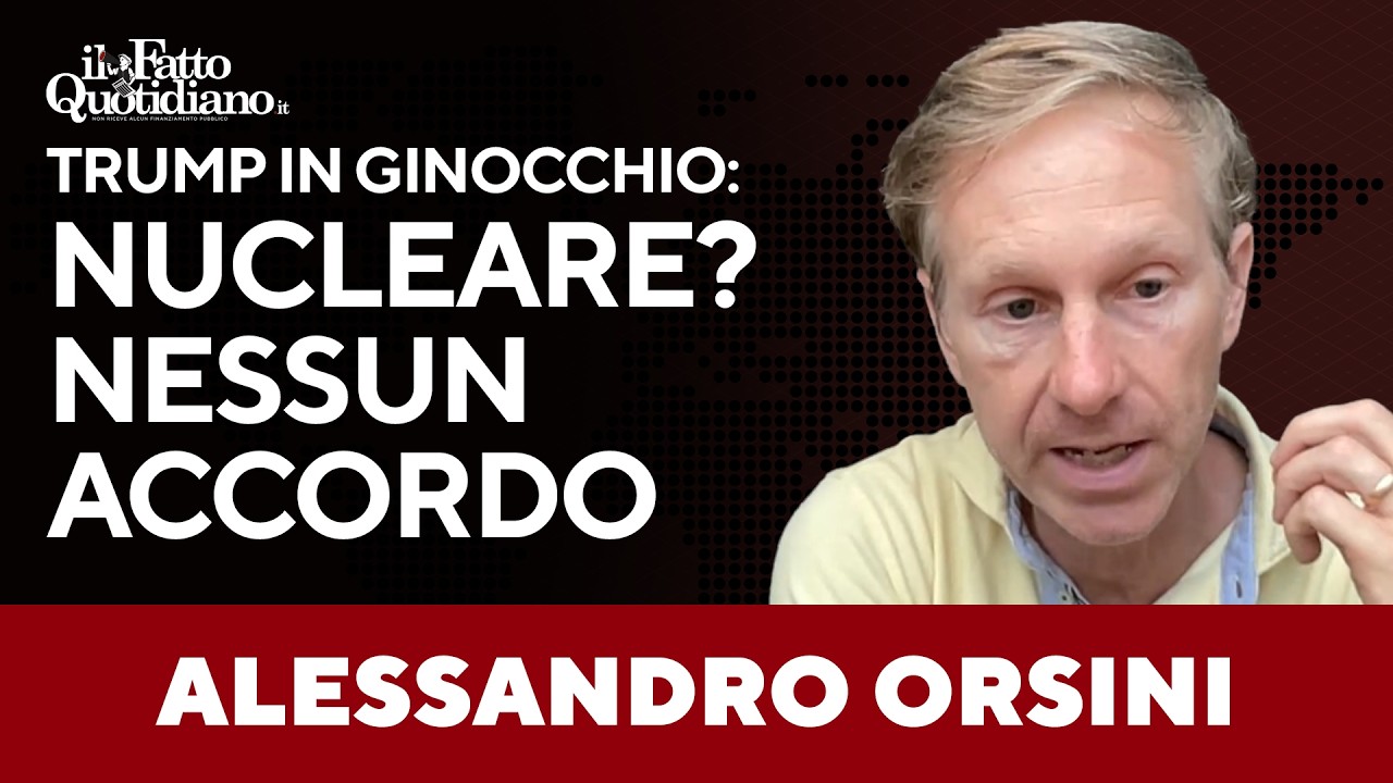 Orsini: “Trump è in ginocchio davanti all’Iran. Vuole solo una dichiarazione da vendere sui social”