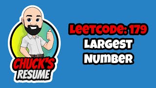 YouTube video 'Leetcode 179 -  Largest Number JavaScript'