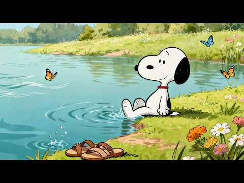 Snoopy’s Healing Summer Morning 🌿 Relaxing Jazz Ambience for Study