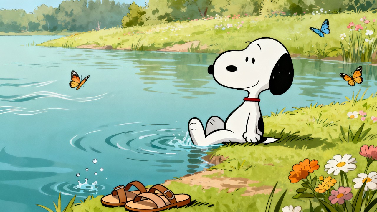 Snoopy’s Healing Summer Morning 🌿 Relaxing Jazz Ambience for Study