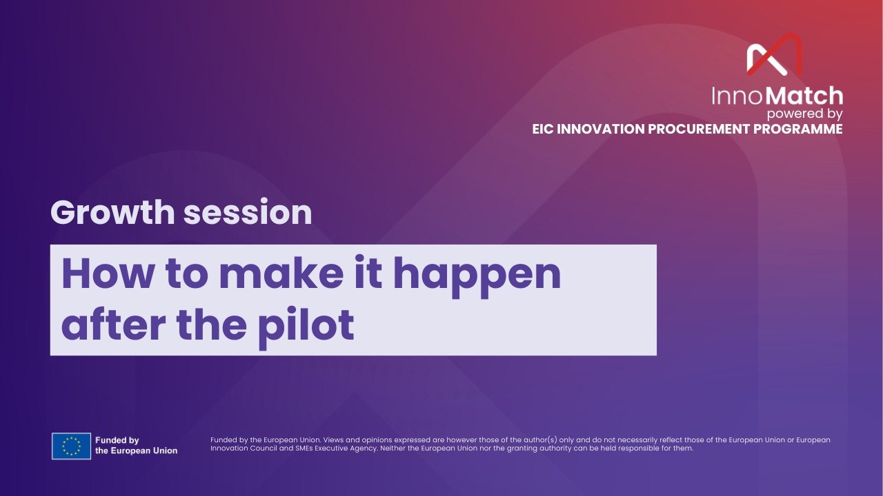 InnoMatch - Growth Services #6  - How to make it happen after the pilot