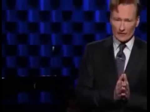 Conan O'Brien and Mr. T are picking apples