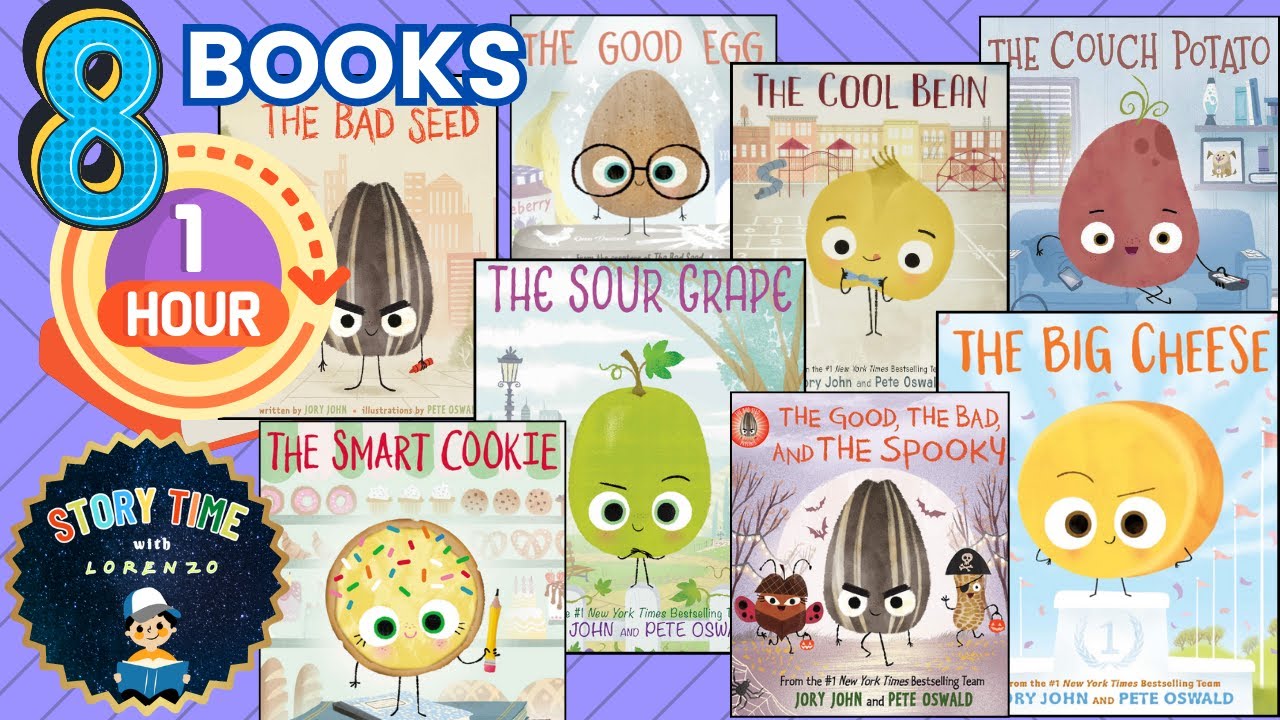 1 HOUR THE FOOD GROUP SERIES READ ALOUD COMPILATION (Vol.1) JORY JOHN (8 BOOKS) Bedtime Stories