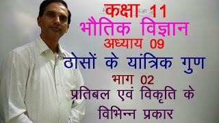 11 Physics in Hindi|NCERT Class 11 Physics|MECHANICAL PROPERTIES OF SOLID |Chapter 9-Part-02