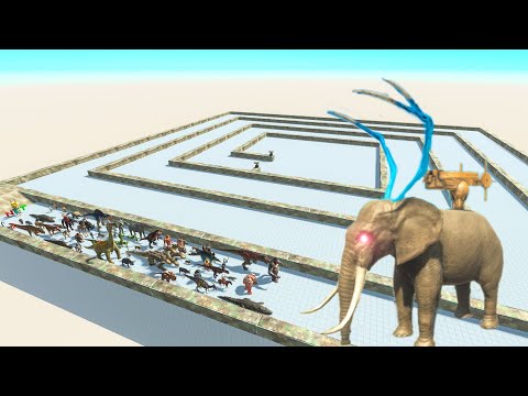 Escape From Alien Elephant - Last Survivor - Zig Zag Course | Animal Revolt Battle Simulator