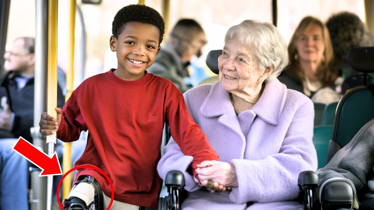 Black Boy With One Leg Gives Up Seat on Bus for Elderly Lady. Then She Hands Him A SHOCKING Note...