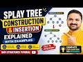 Splay Tree Construction and Insertion Explained with Examples || Data Structures Tutorial || Ex 1