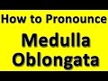 How to Pronounce Medulla Oblongata 