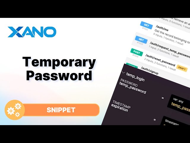 Temporary Password Snippet