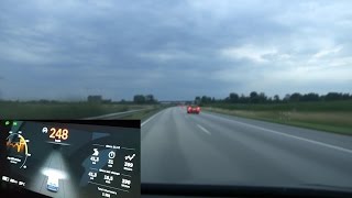 Driving Model X P90DL on German unrestricted autobahn 1st run
