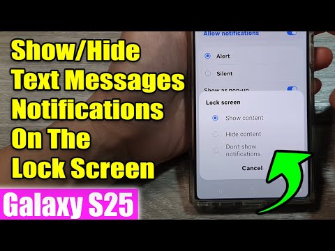 Galaxy S25/S25+/Ultra: How to Show/Hide Text Messages Notifications On The Lock Screen