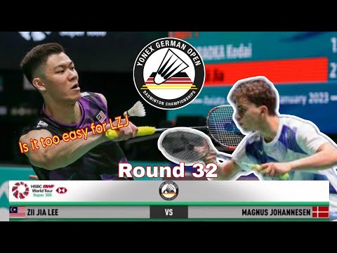 Lee Zii Jia (MAS) 🆚 Magnus Johannesen (DEN) | German Open 2023 (Round 32)