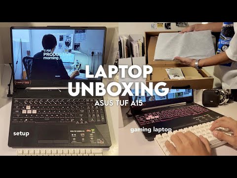 LAPTOP UNBOXING vlog💻 | 2025, Asus tuf a15, setup and testing - aesthetic vlog