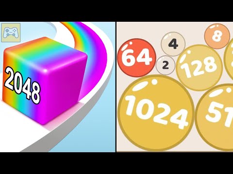 Jelly Run 2048 vs 2048 Fusion Ball ✦ ASMR Gameplay Android iOS • 2048 Number Merge Drop Games