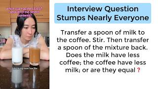 Can You Solve The Milk And Coffee Mixing Puzzle? Feat. @pinkpencilmath