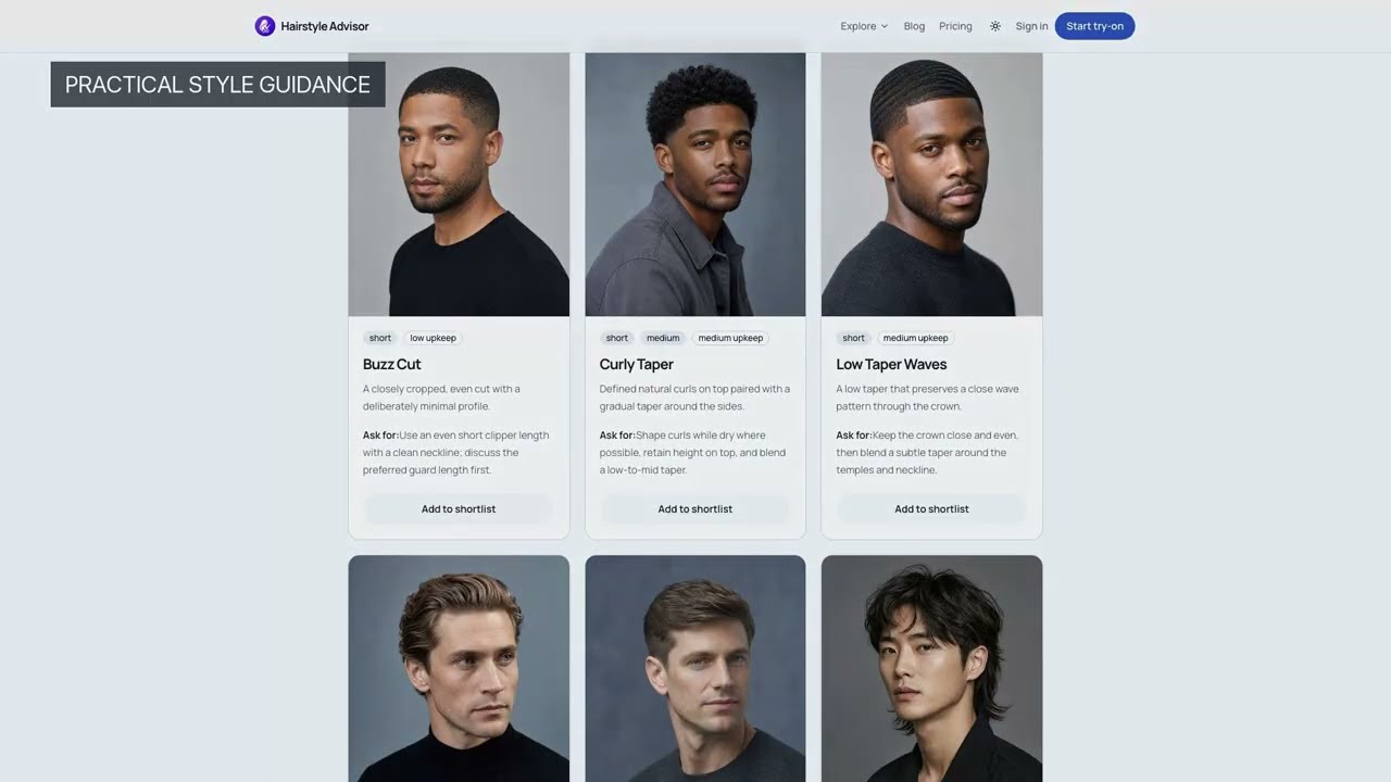 AI Hairstyle Try-On demo video