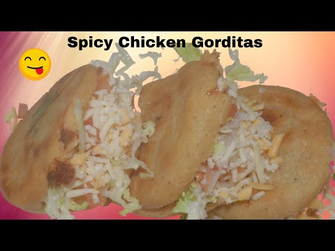 Fried Shredded Chicken, Potatoes and Cheese Gorditas ~ Gorditas de Pollo desmenuzado, Papas y Queso