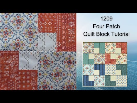 1209 Four Patch Quilt Block Tutorial | Block of the Day 2023 | Accuquilt