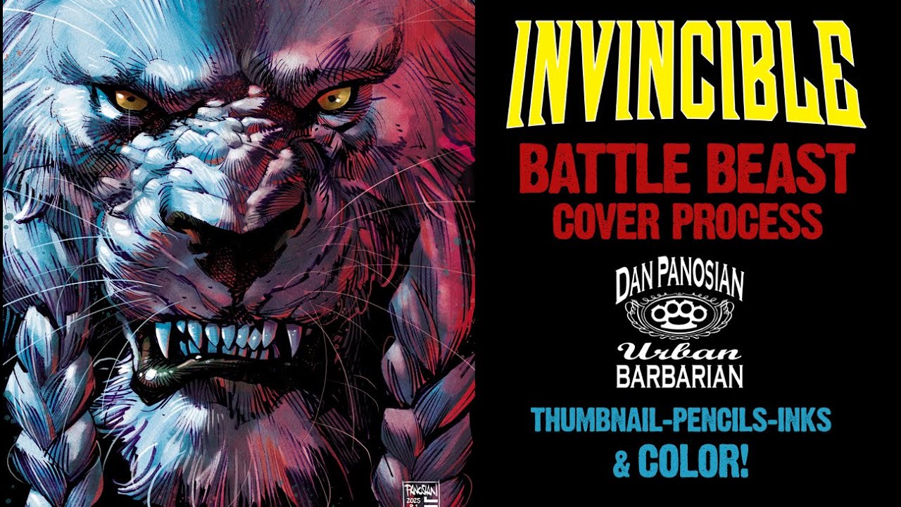Invincible Comic Book Cover Process by Dan Panosian