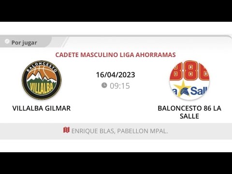 Cadete masc A VILLALBA GILMAR - BALONCESTO 86