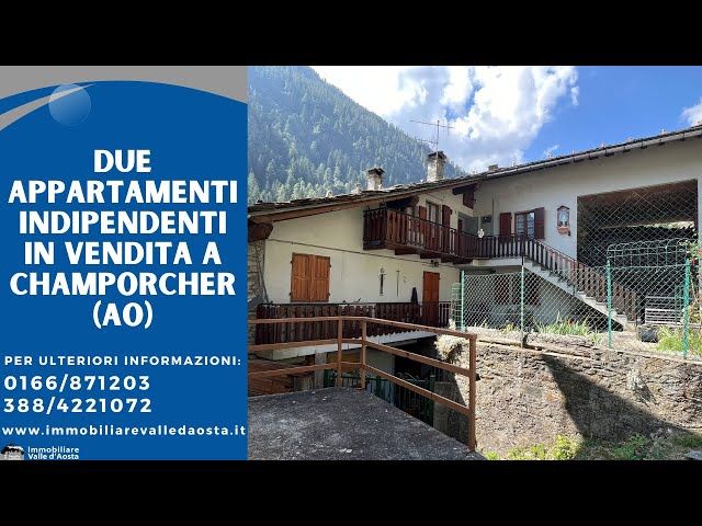 Fabbricato con due unità indipendenti a pochi minuti dalle piste di Champorcher (AO)