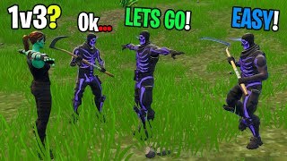 Ghoul Trooper takes on 1v3 against NEW Purple Skull Troopers in Playground! (INSANE BUILD BATTLES!)