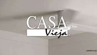 1_Watch A Video About the Casa Vieja Lex Matte White LED Hugger Ceiling Fan with Remote