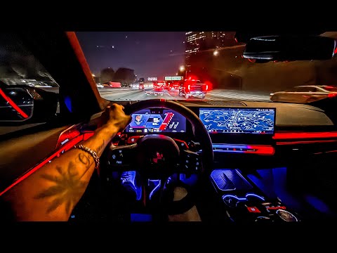 CUTTING UP IN CRAZY TUNED 2025 BMW M5 G90 AT NIGHT IN LOS ANGELES