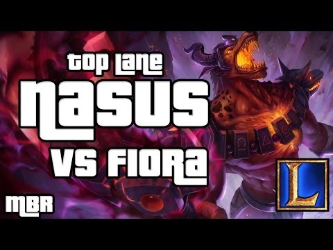 Infernal Nasus Vs Fiora Top Lane - Season 4 League of Legends Gameplay - HD