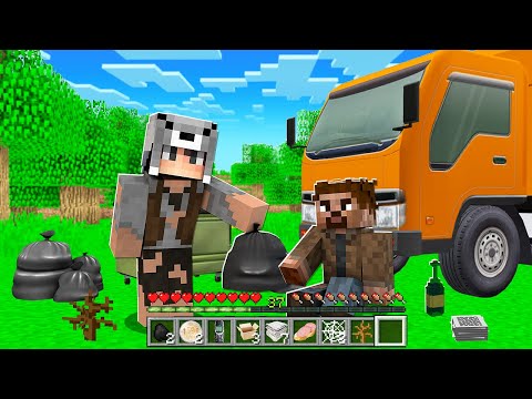 1 GÜNLÜĞÜNE ÇÖPÇÜ OLDUK - Minecraft