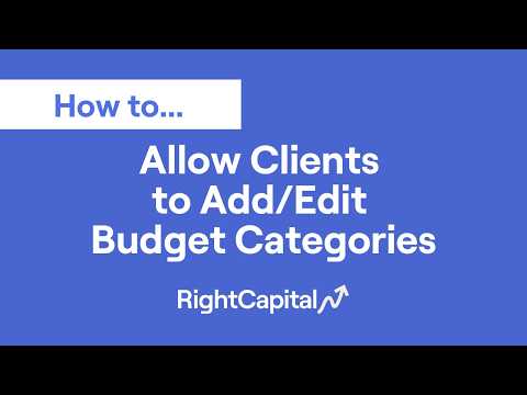 Allow Clients to Add/Edit Budget Categories (1:06)