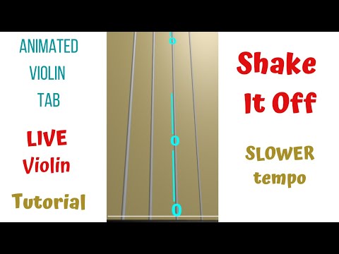 SHAKE IT OFF 💃🕺 Taylor Swift | SLOWER Tempo | 🎻LIVE Violin Cover Tutorial with Animated Violin TAB