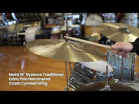 Used Meinl 18" Byzance Traditional Extra Thin Hammered Crash Cymbal 1415g