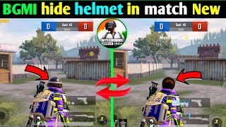 How to hide helmet in match in bgmi &amp; Pupg | bgmi me helmet hide kaise kare new update in lobby |