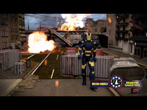 Iron Hero vs Monster Gangsters Super Battle