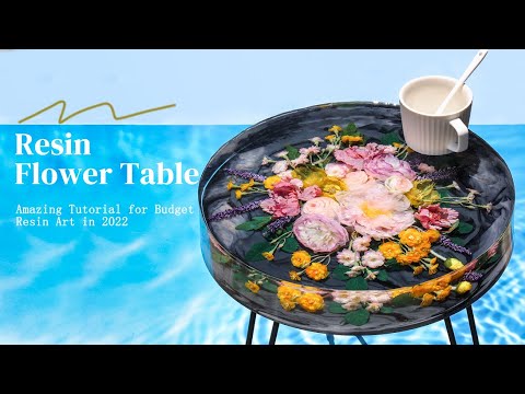 Resin Art Tutorial Amazing Table of Flowers and Epoxy